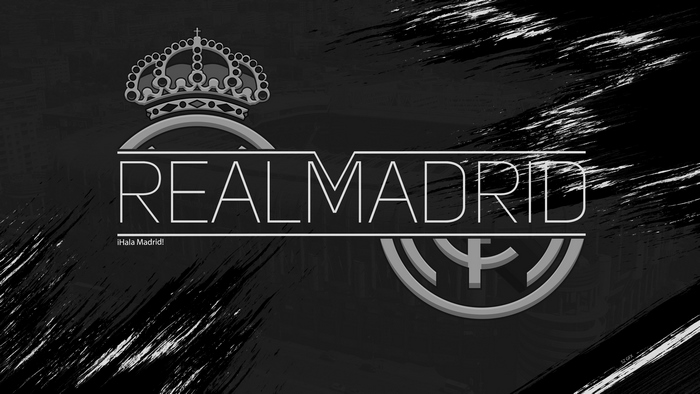 Stylized Real Madrid C.F. Soccer Logo with Crown