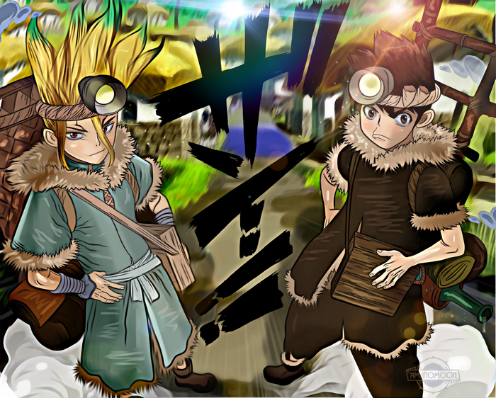 Senku Ishigami and Taiju Oki from Dr. Stone