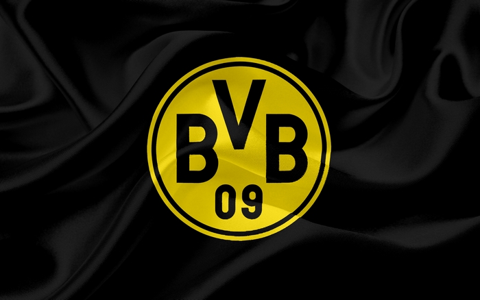 Borussia Dortmund BVB 09 Logo on Black Fabric