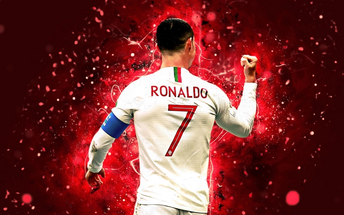 Cristiano Ronaldo Celebrates in White Jersey