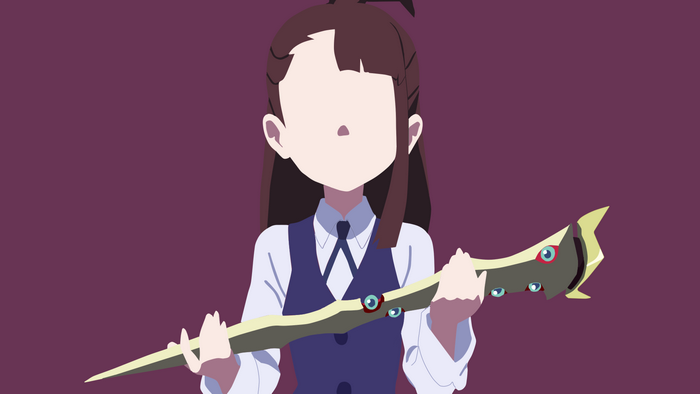 Akko Kagari holding a magic staff