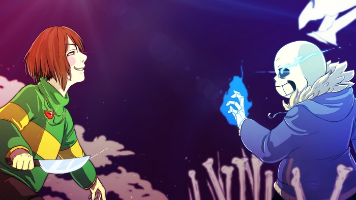 Sans and Chara from Undertale