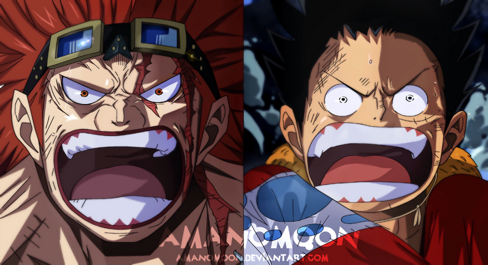 Eustass Kid and Monkey D. Luffy from One Piece