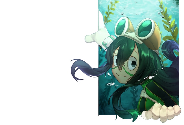 Tsuyu Asui from My Hero Academia underwater