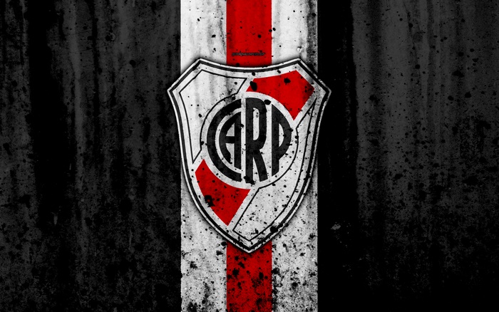 Club Atlético River Plate logo on a textured background