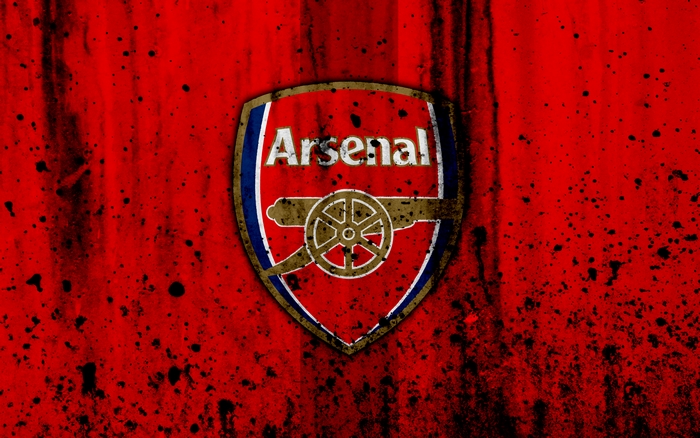 Arsenal F.C. Logo on Red Background