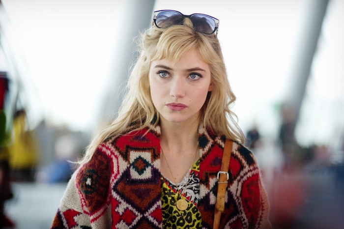 Imogen Poots with Blonde Hair and Blue Eyes