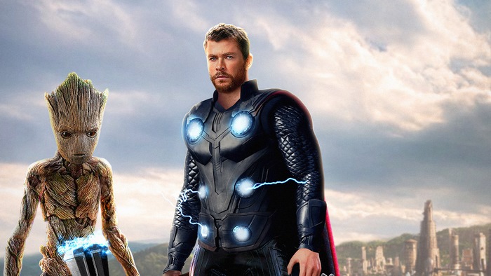 Thor and Groot from Marvel