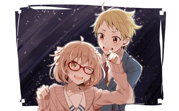 Mirai Kuriyama and Akihito Kanbara from Beyond the Boundary