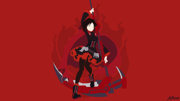 Ruby Rose from RWBY with Crescent Rose
