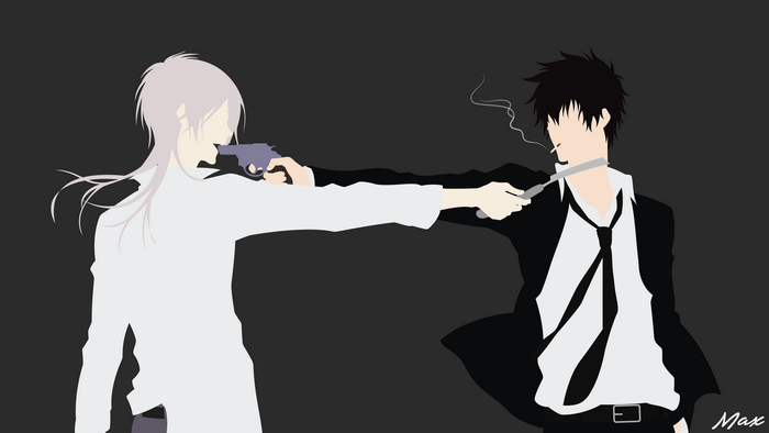 Shinya Kogami and Shougo Makishima from Psycho-Pass