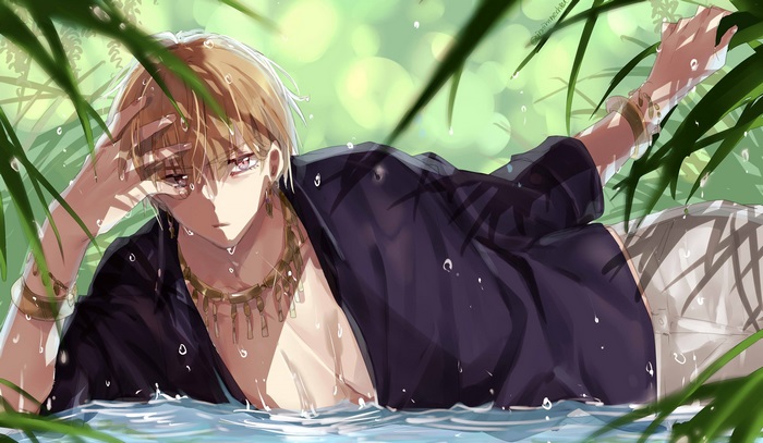 Gilgamesh from Fate/Grand Order in water