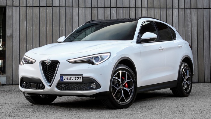 White Alfa Romeo Stelvio Crossover SUV