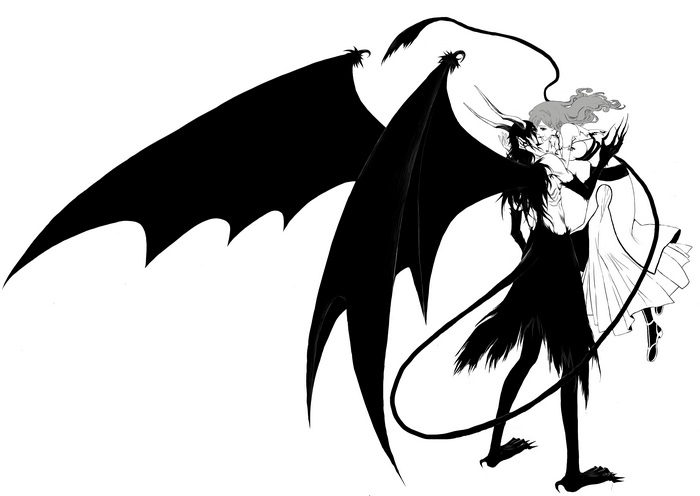 Ulquiorra Cifer and Orihime Inoue from Bleach