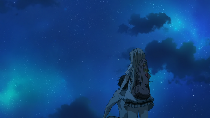 Kaori Miyazono and Kousei Arima under the stars