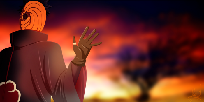 Obito Uchiha Silhouette at Sunset