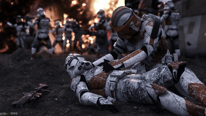Star Wars Clone Troopers in Battle