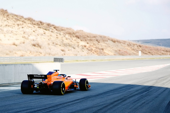McLaren MCL33 Formula 1 car on a race track