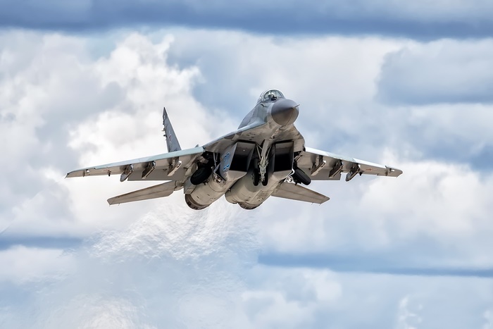 Mikoyan MiG-29 Jet Fighter in Flight