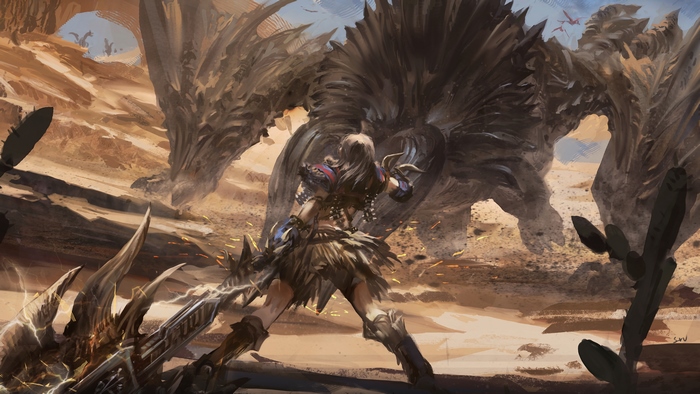 Monster Hunter: World - Diablos battle in desert
