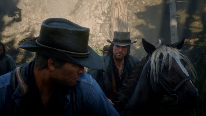Arthur Morgan and John Marston from Red Dead Redemption 2