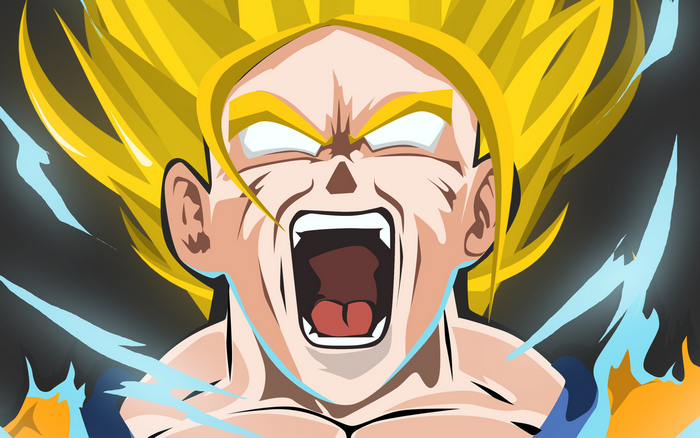 Goku from Dragon Ball Z as Super Saiyan 2