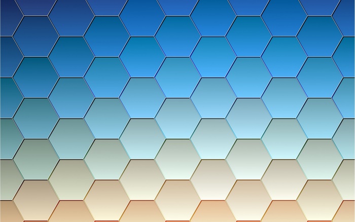 Gradient Blue Hexagonal Digital Pattern