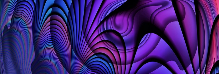 Abstract Blue and Purple Swirl Fractal