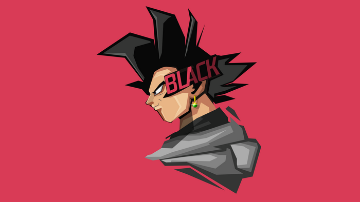 Goku Black from Dragon Ball Minimal Art 4K