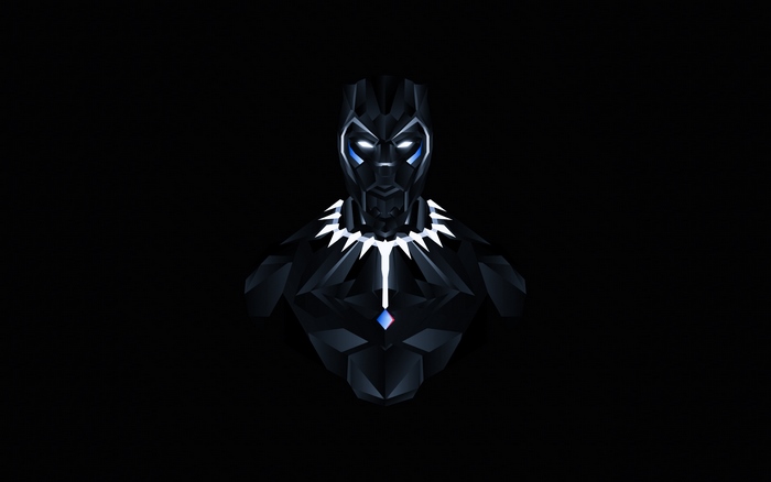 Black Panther Low Poly Minimalist Art