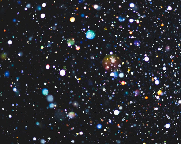 Bokeh lights and sparkles on a dark background