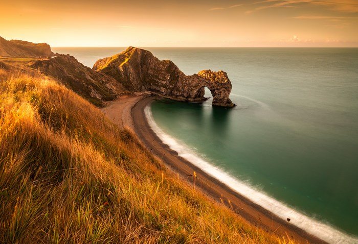 Durdle Door on the Jurassic Coast at Golden Hour