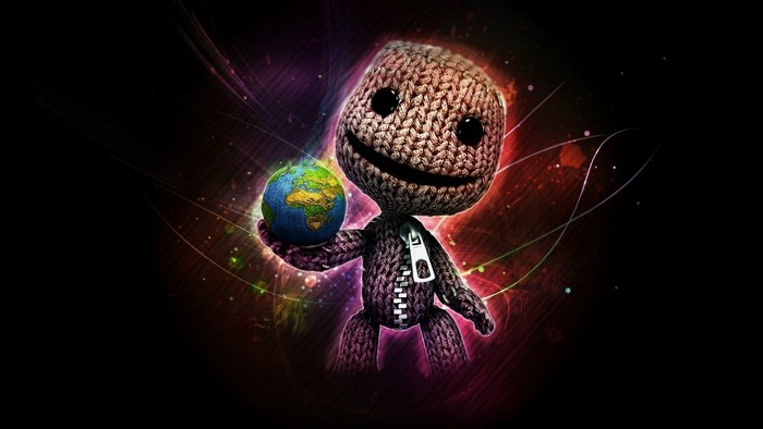 Sackboy holding the Earth