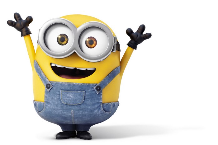 Minion from Despicable Me waving