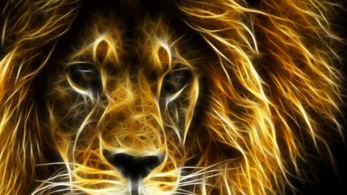 Fractal Lion Portrait