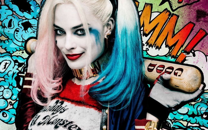 Harley Quinn from Suicide Squad holding a baseball bat