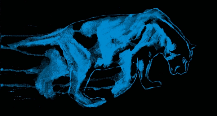 Carolina Panthers Blue Panther Silhouette