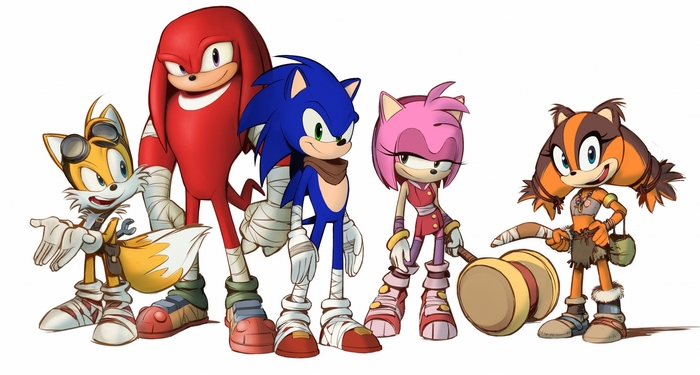 Sonic the Hedgehog characters group pose