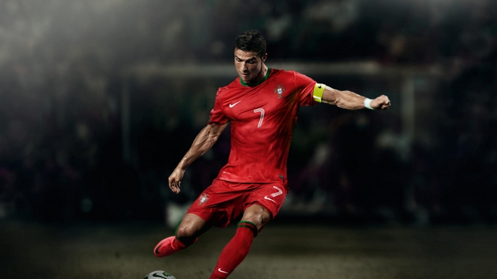 Cristiano Ronaldo in Portugal soccer uniform