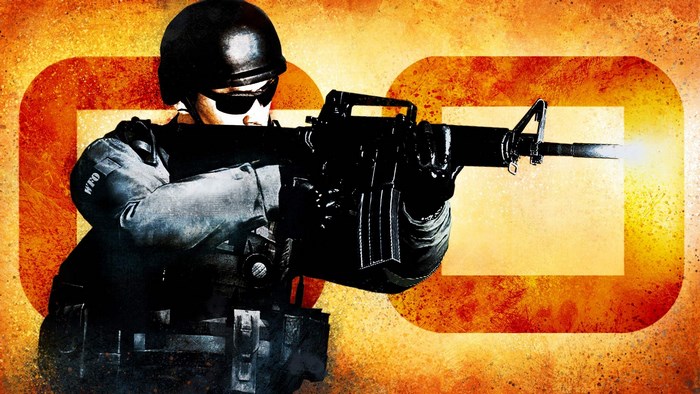 Counter-Strike: Global Offensive soldier firing rifle