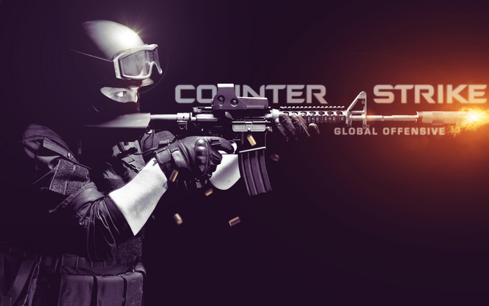Counter-Strike: Global Offensive soldier firing rifle