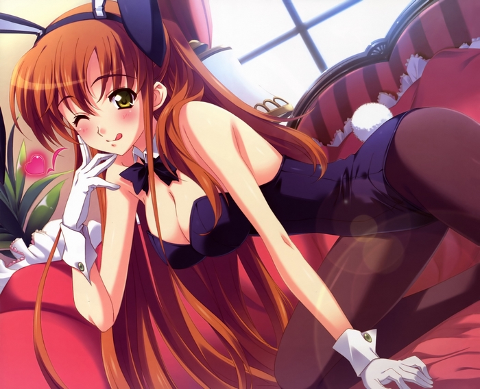 Anime girl in bunny costume