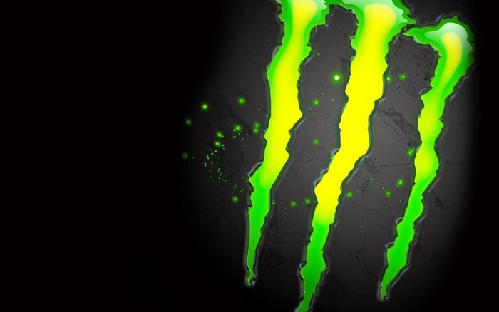 Monster Energy Logo on Black Background