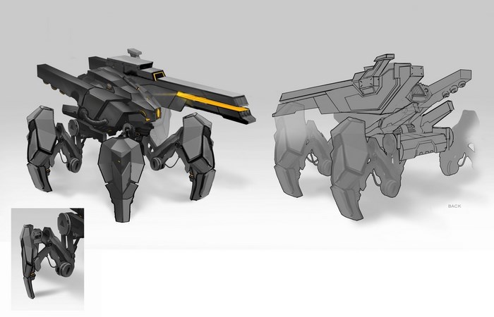 Spider Tank Mech Concept Art
