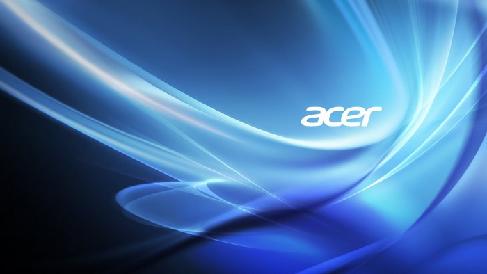 Acer logo on abstract blue background