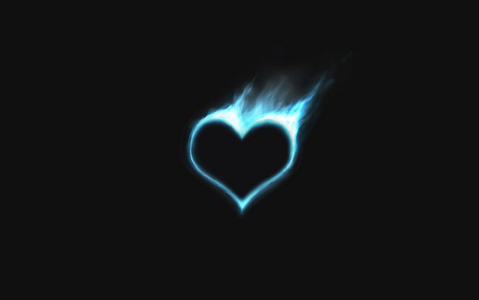 Blue Flame Heart