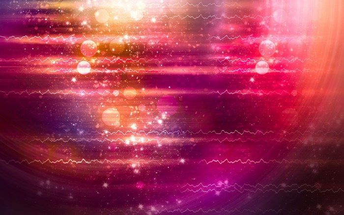 Abstract purple and pink light streaks with bokeh