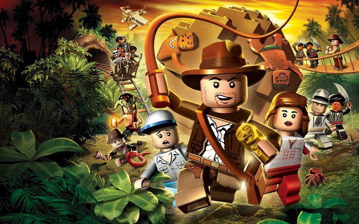 Lego Indiana Jones and companions in jungle