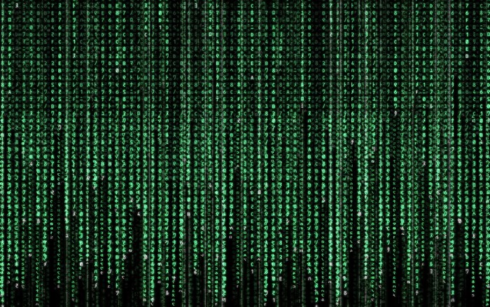 The Matrix digital rain effect