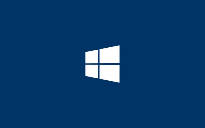 Windows 10 logo on blue background
